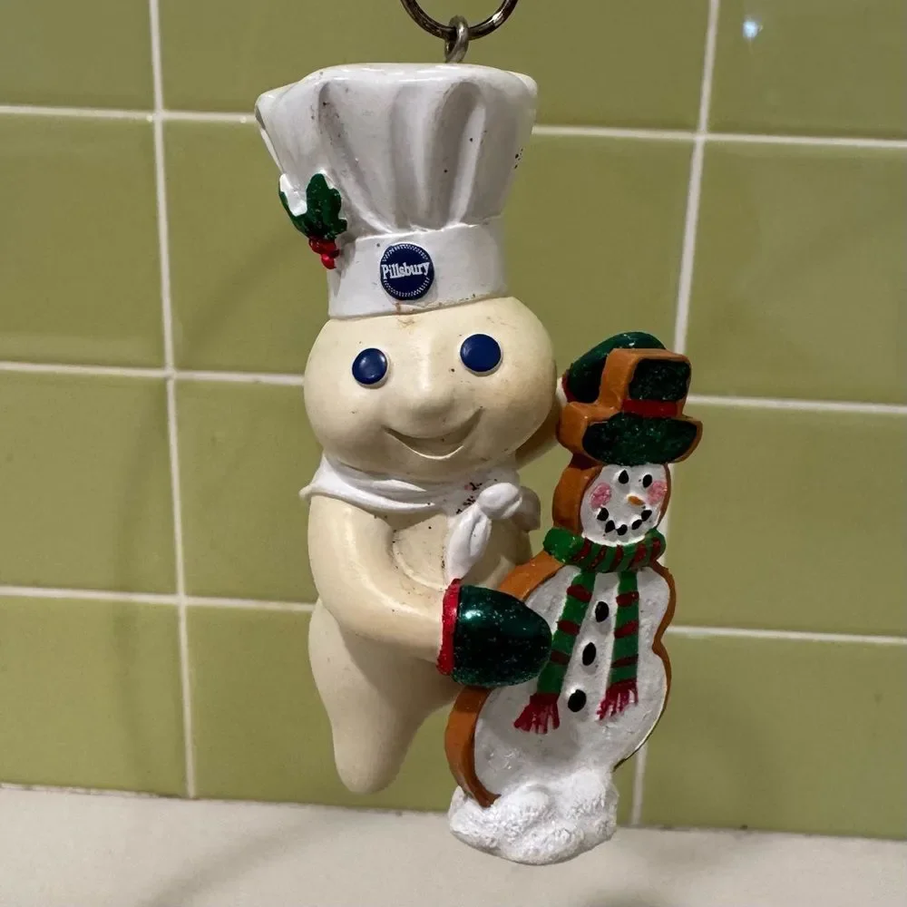 Danbury Mint The Pillsbury Doughboy Glitter Ornament Snowman Buddy - No Box